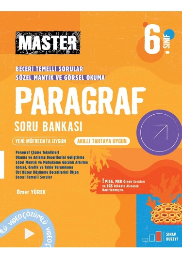 6. Sınıf Master Paragraf Soru Bankası Maarif Model 2026 Zua Kitap