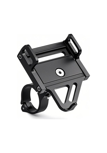 Lemestar Bisiklet Ve Elektrikli Araçlar İçin Aluminyum Gps Telefon Tutucu - Sürüş Güvenliği İçin Sağlam Tutma 55-100mm Telefon, 20-33mm Direk Uyumlu Siyah