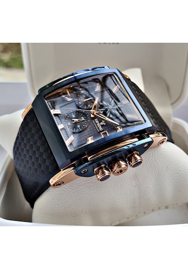 Raymond Swiss Lacivert Köşeli Erkek Kol Saati