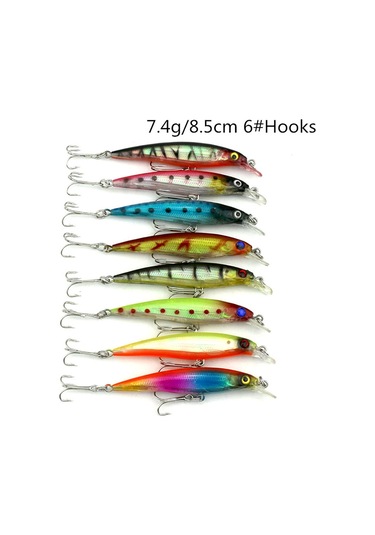 Hengjıa Set002 43 Parça Payet Seti Metal Payetler Sahte Yem Taze Levrek Balıkçılık Yem Seti, Uzunluk: 5 İla 10.5cm, Kutulu