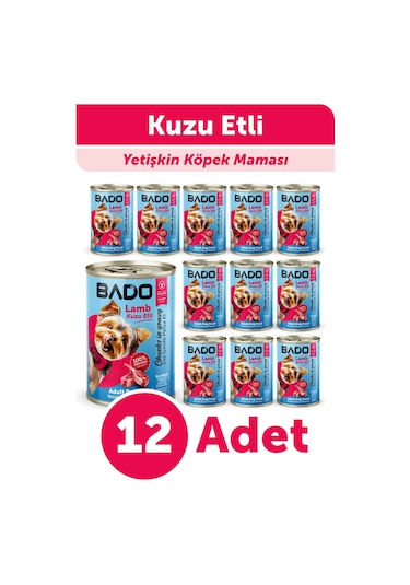 Bado Yetişkin Yaş Köpek Maması Kuzu Etli 400gr 12'li