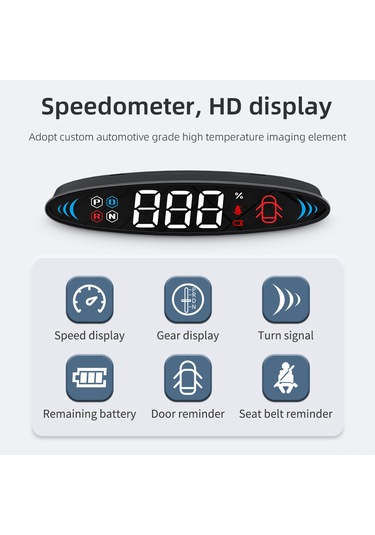 Reedark Tesla Model 3/y Hud Gösterge: Hız, Vites, Sinyal, Pil Ve Emniyet Kemeri Uyarısı 2019-2022