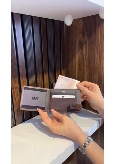 Mft Leather Design Hakiki Deri Mıknatıslı Kartlık Mona 1103 Kahverengi