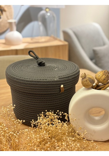 Victor Çok Amaçlı Düzenleyici Kapaklı Sepet,kapaklı Saksılık,kapaklı Organizer 26-20, Küçük Boy Antrasit