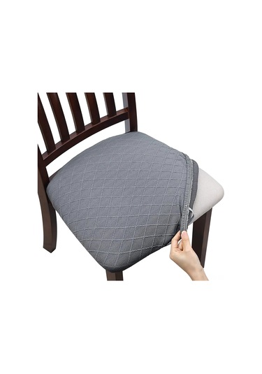 Yaozixa Ev Ve Restoran İçin Çok Amaçlı Mavi Rombus Desenli Sandalye Kılıfı - 36-48x36-48 Cm, Dayanıklı Jacquard Dokuma Pembe