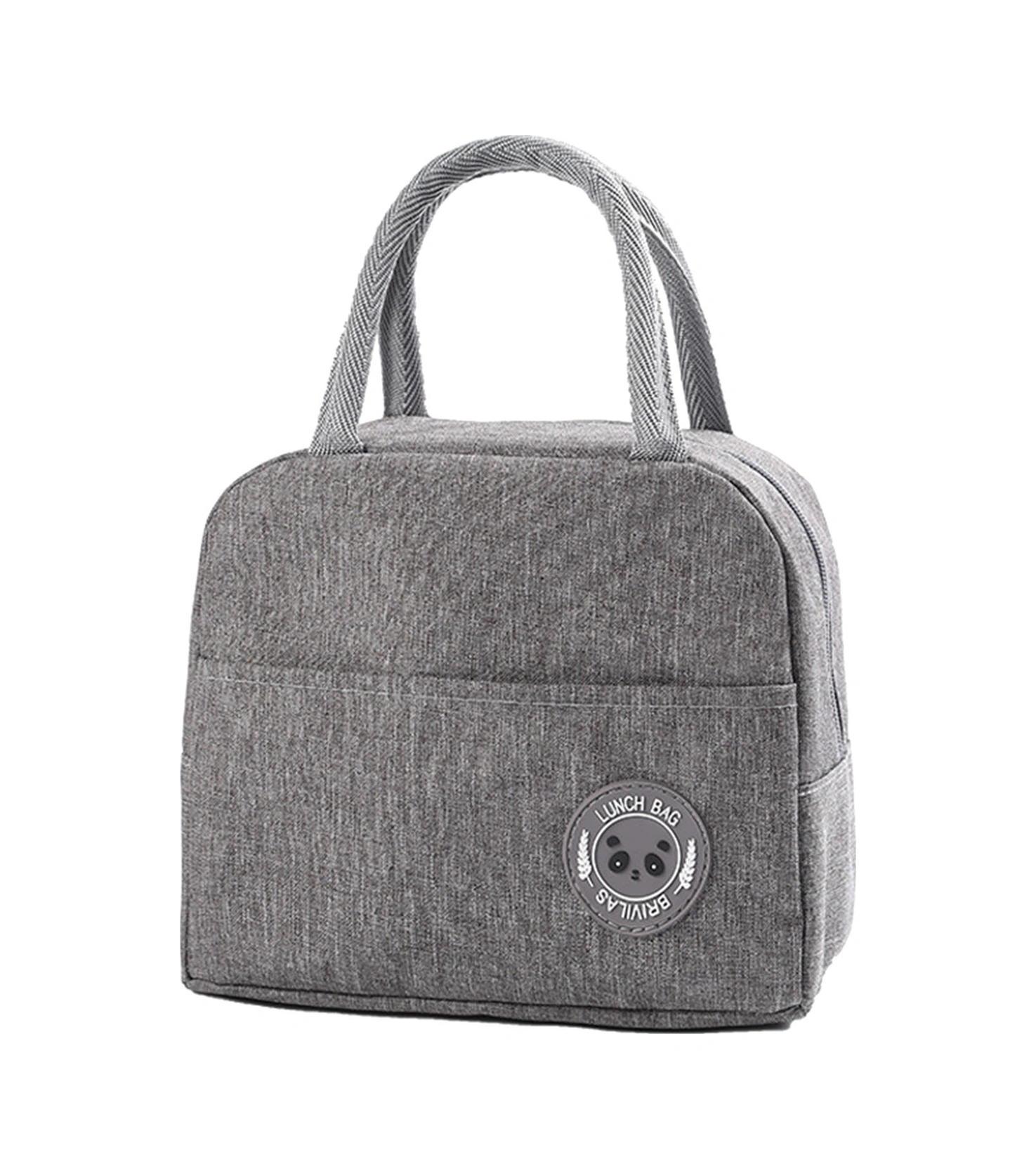 Kosona Oxford Kumaş Isı Ve Soğuk Saklama Çanta, Büyük Kapasiteli, Ön Cepli, El Taşıma Kolu, Su Geçirmez, Spor/okul/ofis Yemek Çantası Gri