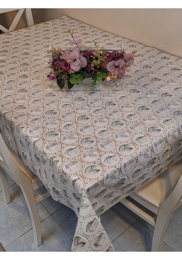 İthal Silinebilir Masa Örtüsü Kaymaz Tabanlı Pvc Muşamba Yeşil