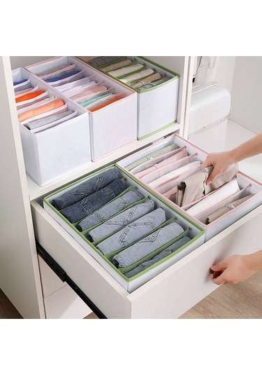 Dancemonkey Pp Gardırop Elbise Düzenleyici Kot Bölmesi Saklama Kutusu Gri, L Altın Altın