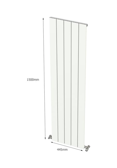 Alüminyum Radyatör 150x45 5 Dilim Kırık Beyaz Ral9010 Hestia