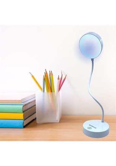 By Nevser Yuvarlak Usbli Dokunmatik 3 Kademeli 360 Derece Özel Göz Korumalı Led Lityum Masa Lambası Diğer