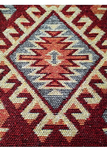 40x40 Kilim Sandalye Ve Koltuk Minderi, kırmızı