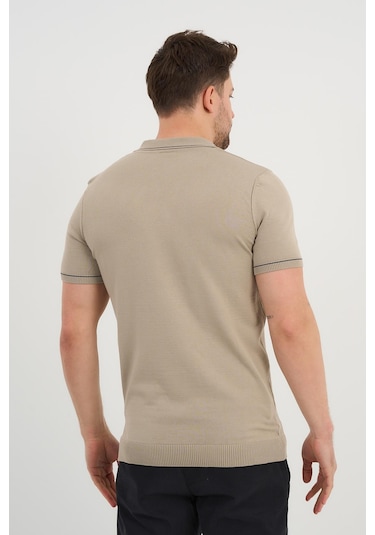 Alexander Gardi Alexandergardı Resort Yaka Triko T-shirt Bej
