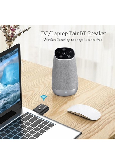 Gajeena Bt5.0 Bluetooth Verici Alıcı 2'li Set, Mikrofonlu, El İle Ulaşmadan Arama, Araba Ve Bilgisayar Uyumlu, Siyah