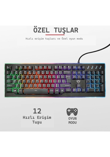 Gxt 860 Thura Rgb Yarı Mekanik Gamer Klavye