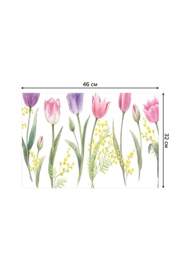 Joyarty Masa Peçeteleri "bahar Çiçekleri" 32x46 293229384 Beyaz