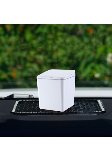 Pazly Suntek Sensör Ofis Mutfak Kovası Için Çöp Beyaz Banyo Araba Akıllı 6l Oj Beyaz