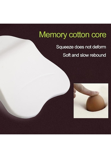 Sones Dört Mevsim Nefes Alabilen Hafızalı Köpük Araba Bel Yastığı Polyester Yastık Siyah