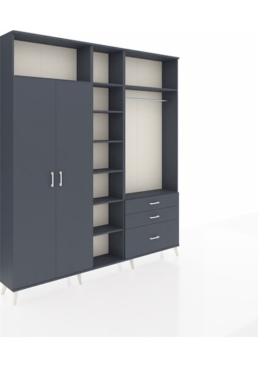 Arges Dolap 9 Raflı 3 Çekmeceli 2 Askılı 220x30x243 Antrasit-antrasit/antrasit Antrasıt/antrasıt Arges Dolap 9 Raflı 3 Çekmeceli 2 Askılı 220x30x243 Antrasit-antrasit/antrasit Antrasıt/antrasıt