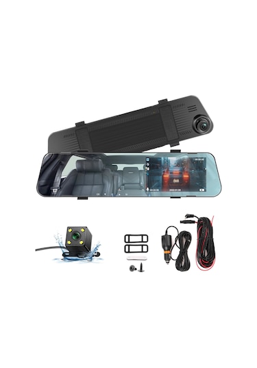 Wevolt MB-600 Full HD Araç İçi Yol Kayıt Geri Görüş Ayna Park Kamerası