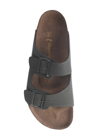 Slazenger LENS Erkek  Siyah Nubuk Terlik