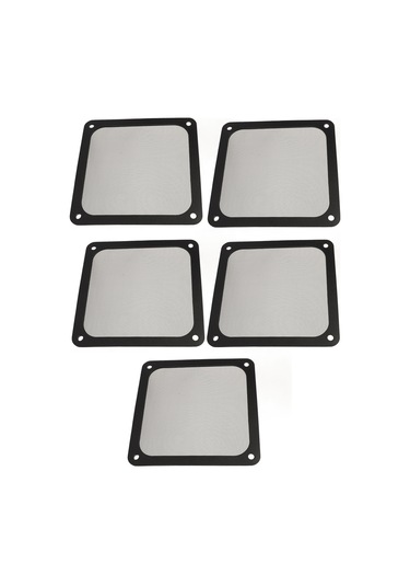 Yuntech01 5 Adet 12cmx12cm Bilgisayar Kasası Soğutma Toz Filtresi - Yumuşak Manyetik Nylon Çerçeve - Fan Ve Güç Kaynağı Havalandırma Açıklarını Korur - Siyah