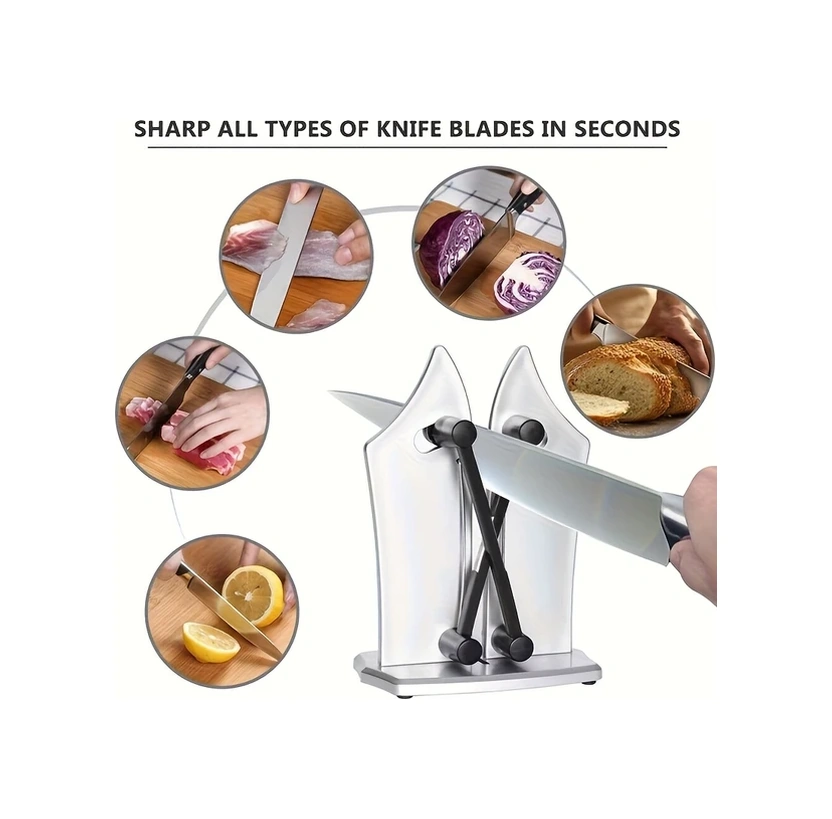 Hightower B-gümüş 1 Adet Profesyonel Bıçak Bileyici Dayanıklı Abs Evde Kolay Kullanım Tüm Bıçaklar İçin Pratik Kompakt Tasarım Hediye