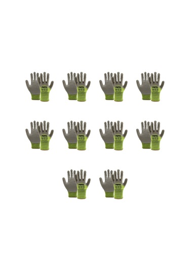 Mafel Mf-82/83 Pütürlü Neon Yeşil Lateks İş Güvenlik Eldiven - 10/xl - 10 Çift - Paket