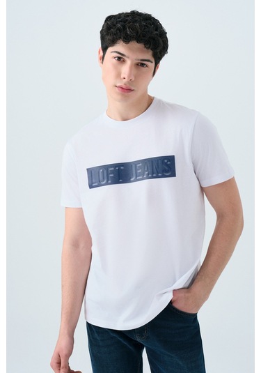 Loft Erkek Tişört Lf2039272 Beyaz