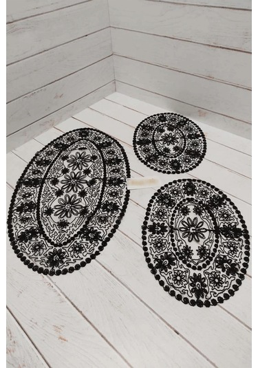 Mysslife kordon yatak odası 3 parça siyah