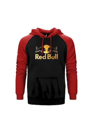 Redbull Gold Kırmızı Reglan Kol Kapşonlu Sweatshirt Kırmızı
