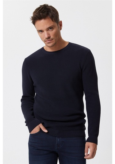 Lee Cooper Clayton Erkek Bisiklet Yaka Kazak Lacivert 8116 Lacivert