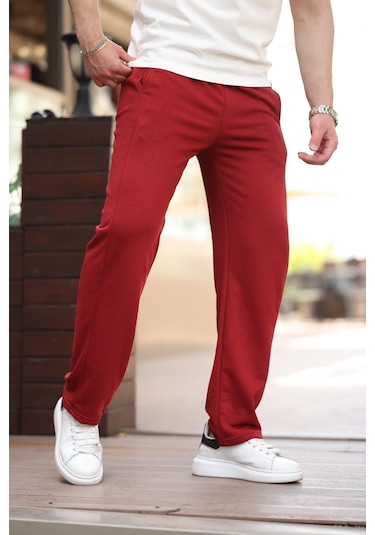 Madmext Bordo Rahat Kesim Erkek Eşofman Altı E6560 Bordo