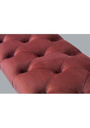 Bordo Chester Model Babyface Kumaş Bench&koltuk&tabure&pofuduk Yatak Odası Takımı Ucu&önü Puff