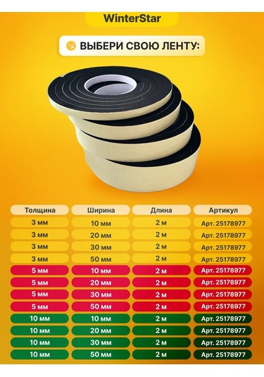 Winterstair Eva Eva Contur Bandı 10 Mm X 50 Mm X 2 Metre 370292358