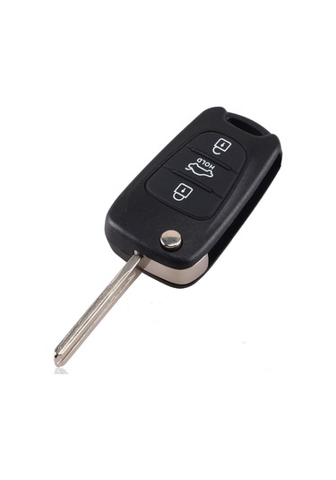 Padalink Hyundai I20 I30 I35 İçin 3 Düğmeli Katlanır Uzaktan Kumanda Anahtar Kılıfı - Siyah Plastik