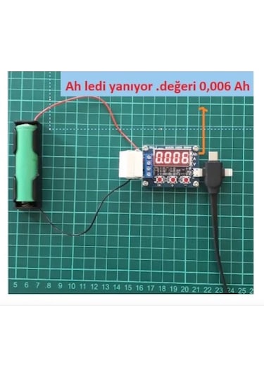 Zb2l3 18650 Lityum Pil Kapasite Ölçer +tp4056 + Pil Yuvası Seti