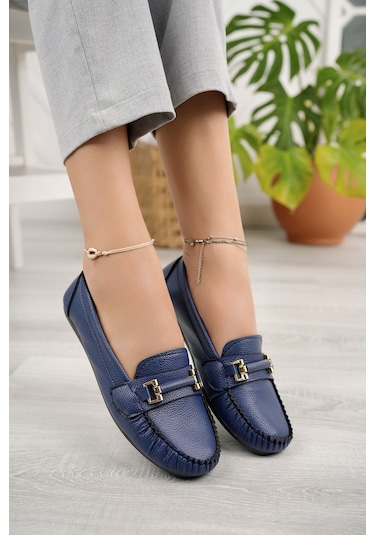 Khayt Daisy Casual Günlük Kadın Babet Ayakkabı Lacivert