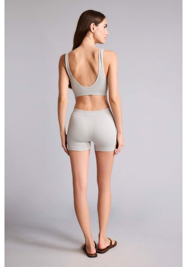 Defacto Lastikli Bel Gri Seamless Fitilli Boxer I0628ax26hsgr52 Gri-gr52