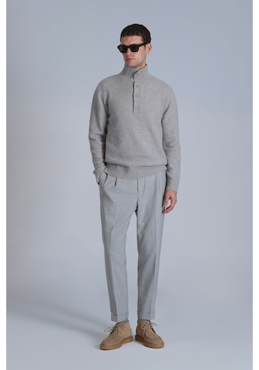 Lufian Bert Spor Erkek Chino Pantolon Slim Fit Açık Gri Açık Gri 112190307100180 Açık Gri