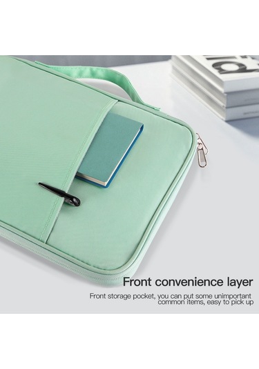 12.9-13 İnç Laptop İçin Taşınabilir Bez Doku Deri Çanta Pembe Siya