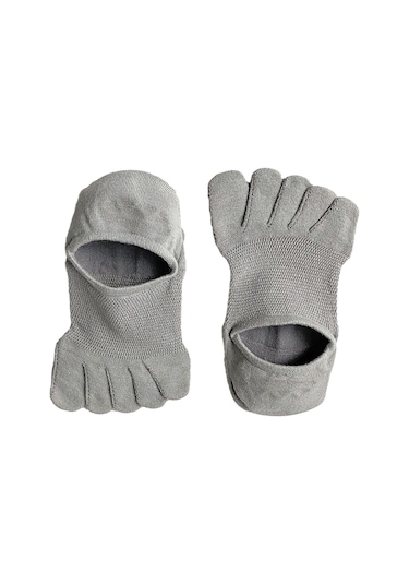 Homyl Koşu Sporları Için Beş Parmak Çorap Hafif Kaymaz İnce Gri