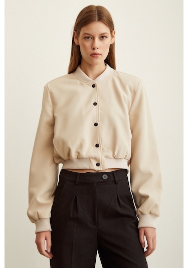 Never More Astarlı Çıt Çıtlı Mont Bej