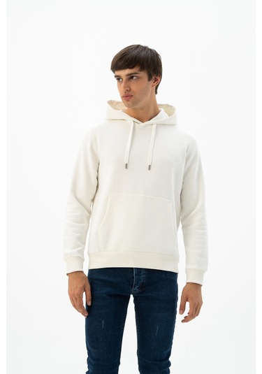 Arma Erkek Kanguru Cepli Kapüşonlu Sweatshirt K24254928801 Ekru Arma Erkek Kanguru Cepli Kapüşonlu Sweatshirt K24254928801 Ekru