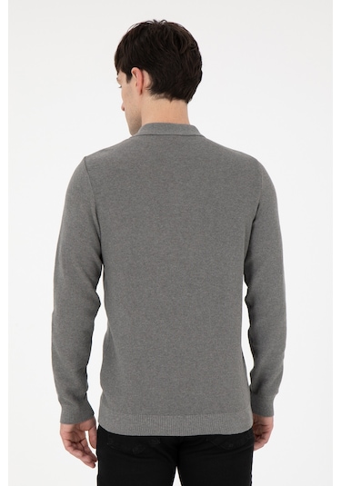 U.s. Polo Assn. Erkek Gri Melanj Kazak /triko 50298266-vr086 Gri Melanj