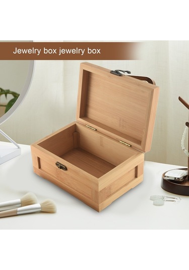 Soulader Bambu Organik Prenses Mücevher Kutusu Büyük Boy Şık Ve Dayanıklı Aksesuar Saklama Kutusu Diğer