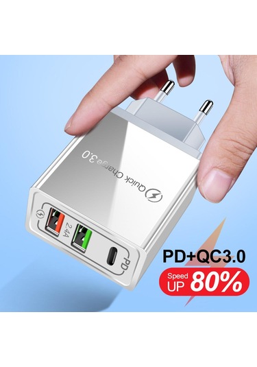 Hızlı Şarj 4.0 3.0 Pd Usb Şarj Cihazı 30 W Qc4.0 Qc3.0 Usb Tip C Hızlı Şarj Cihazı İphone Uyumlu 11 X Xs 8 Xiaomi Telefon İpad Uyumlu Pd Şarj Cihazı