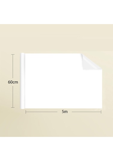 Dolıty Kuru Silme Tahta Etiket Çocuk Odası Duvar Masası 60cmx5m-beyaz