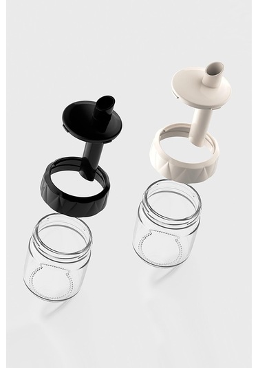 Renga Lexa 210 Ml 2'li Cam Şekerlik Seti 201015 Siyah-bej Renkli