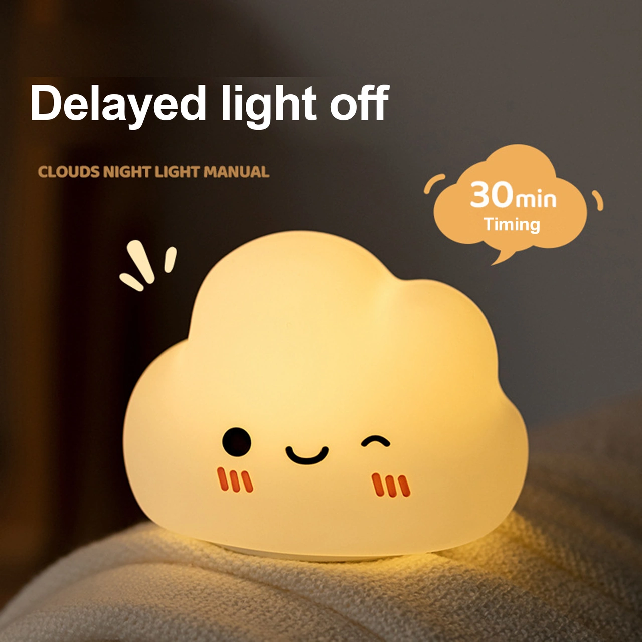 Folinda Anne-bebek Uyku Lambası: Yumuşak Işık, 5 Seviye Ayar, 30 Dakika Zamanlayıcı, 400mah Pil, Silikon Materyal, Beyaz Renk, Dokunarak Aç/kapat Diğer