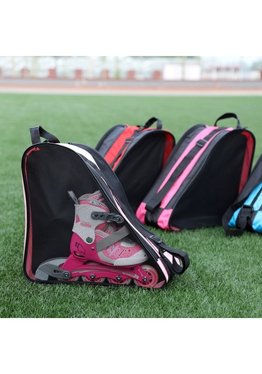 Moveevo Çocuk Paten Çantası - Geniş Bölmeli, Kırmızı, 39x20x38cm, Oxford Kumaş Kırmızı